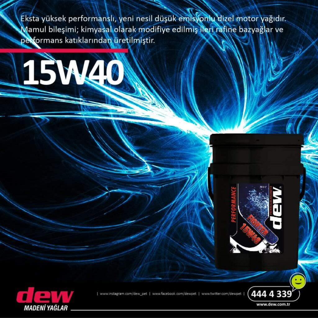 שמן מנוע DEW 15W40 – למשאיות וביצועי עבודה כבדה